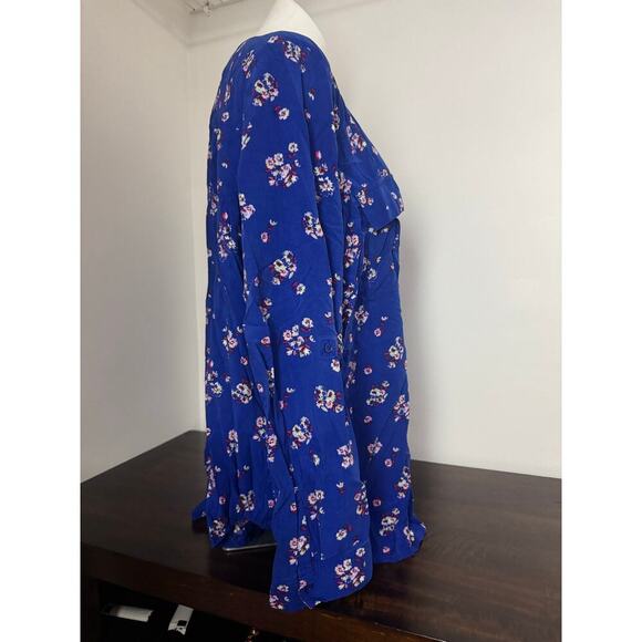 A.N.A Royal Blue Lightweight Floral Long Sleeve Blouse – Size 3X - Picture 6 of 11
